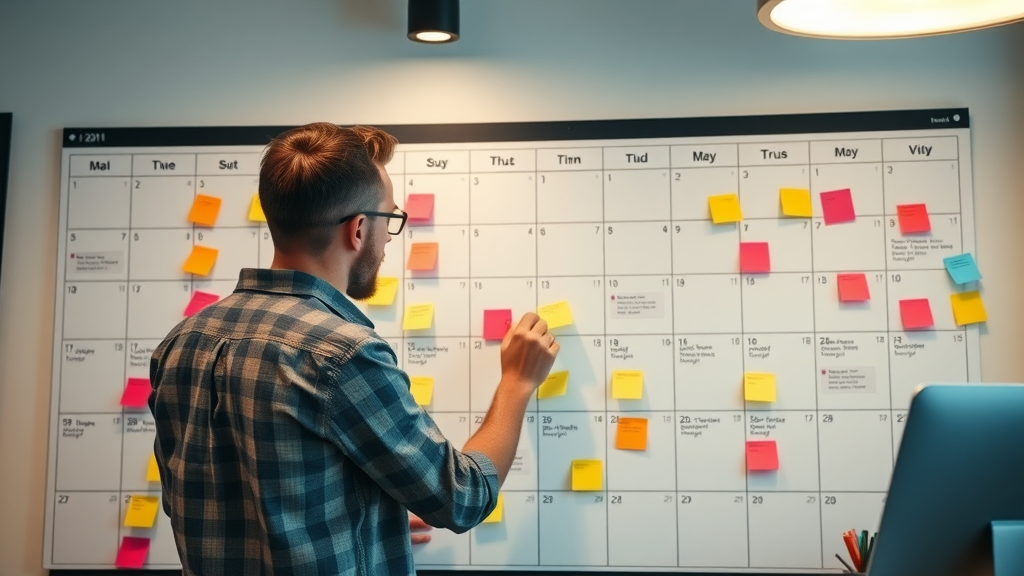 content strategist mapping editorial calendar for content creation
