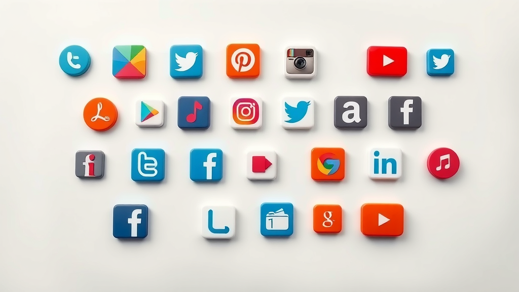 array of major social media platform icons, media platforms for business marketing