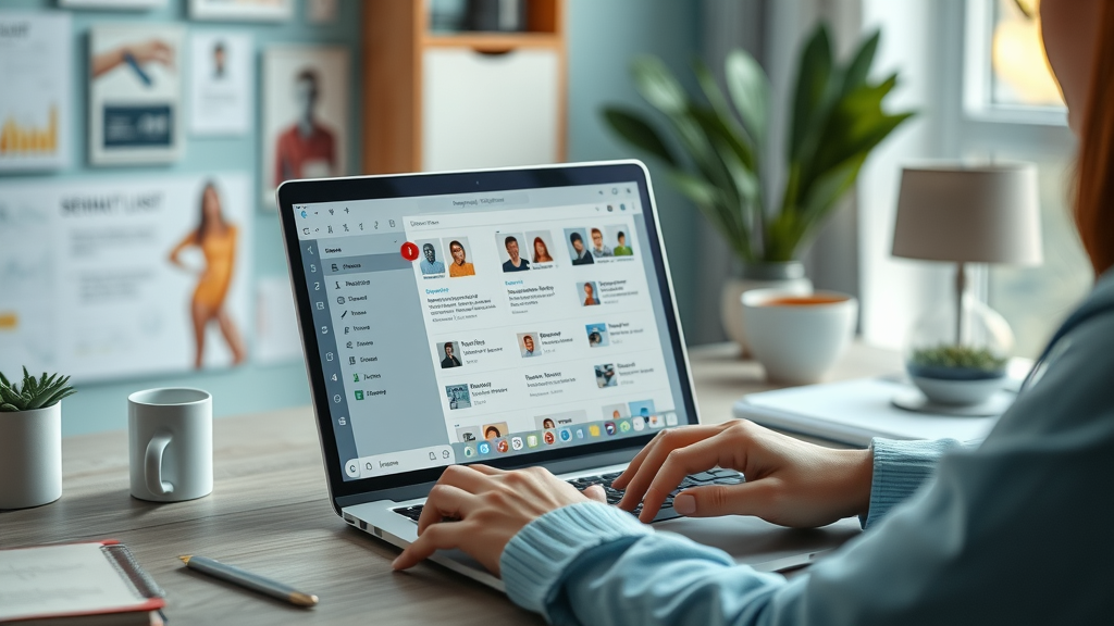 AI-powered digital assistant suggesting new content marketing ideas to a digital marketer