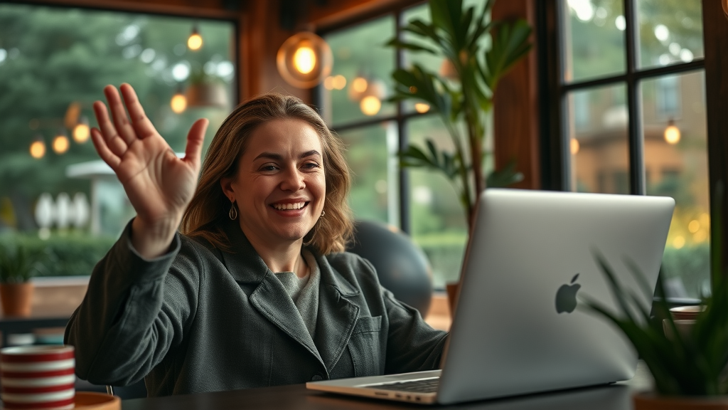 uplifted blogger celebrating blogging consistency milestone with blog community via social media
