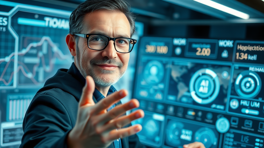 visionary technologist showcasing next-gen AI content personalization tools