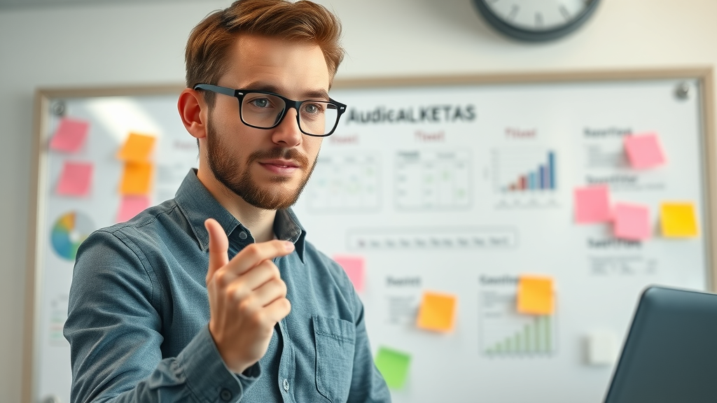 Marketing plan professional creating target audience personas for cost-effective marketing in small business
