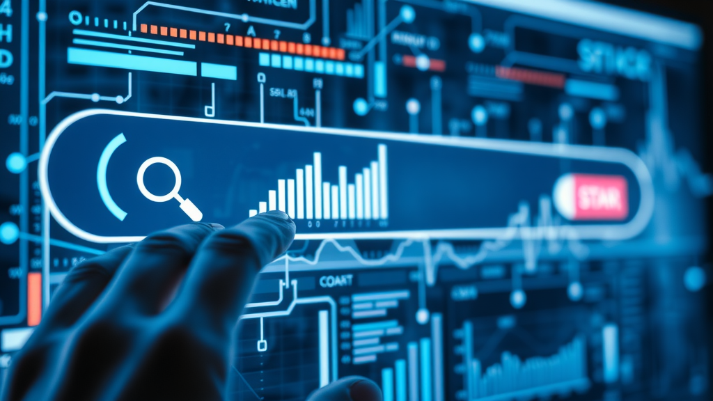 search engine interface with trending graphs showing improved business online presence