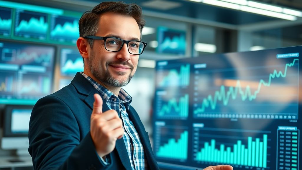 Media site marketing strategy dashboard, marketer analyzing digital marketing data, social media marketing statistics, high-fidelity office scene, natural light, motion graphics