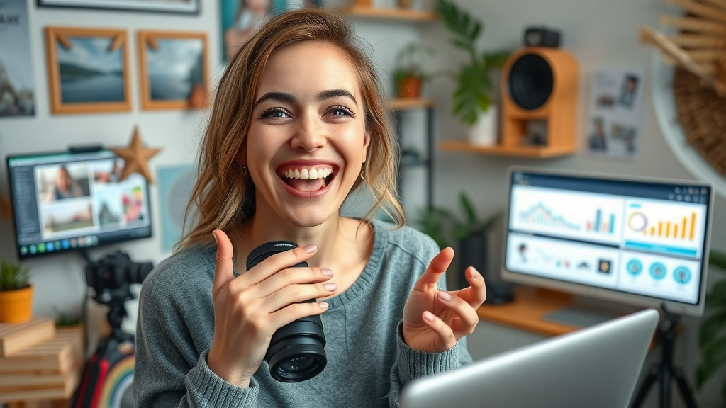 visual content blog engagement - Lifestyle blogger adding images and charts to blog post