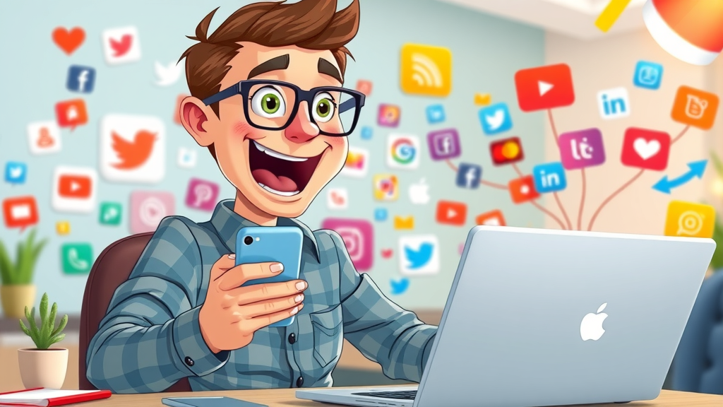 social media blog promotion - Social media manager planning and promoting blog content