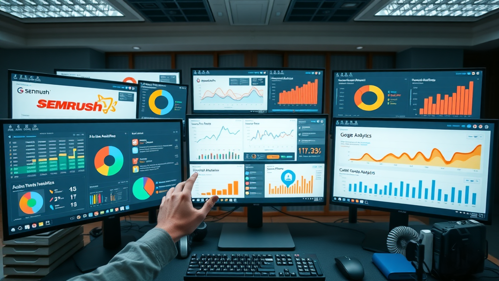 diverse analytics tools dashboard measuring blog performance and analytics