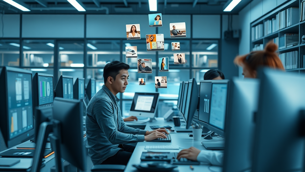 content creation team using content automation tools in digital asset management