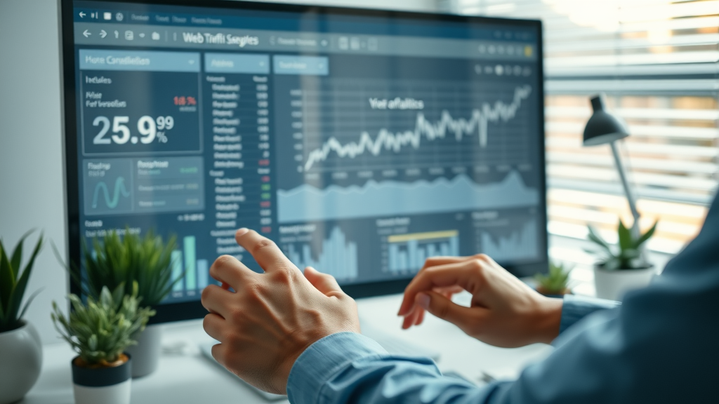 Analytics dashboard showing site traffic from business media site benefits
