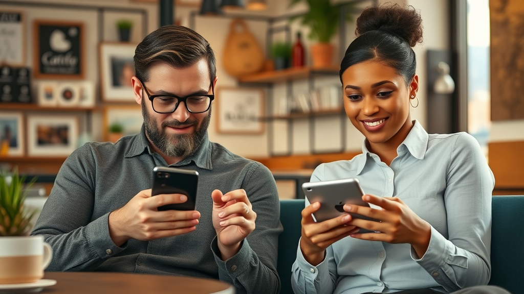 small business owners engaging with social media to drive website traffic