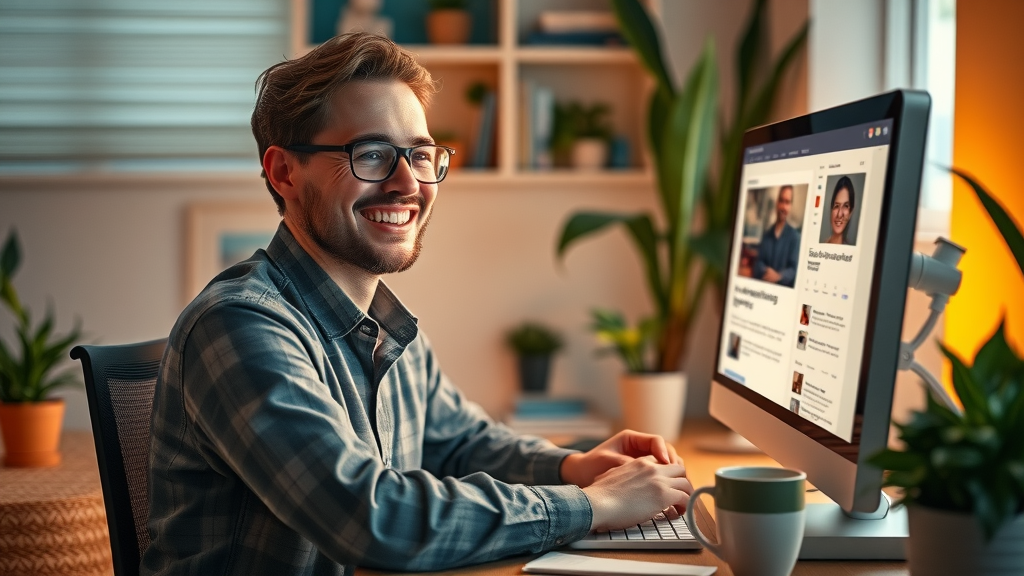 creative writer editing quality blog posts for social media promotion for blogs at an inspired desk