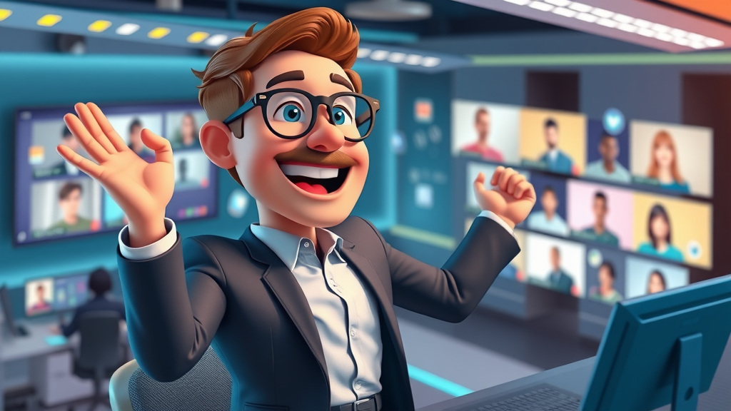 Engaged business owner hosting virtual event for digital event marketing small business success