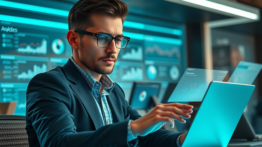Entrepreneur managing cost-effective marketing tools for effective marketing campaigns in small business